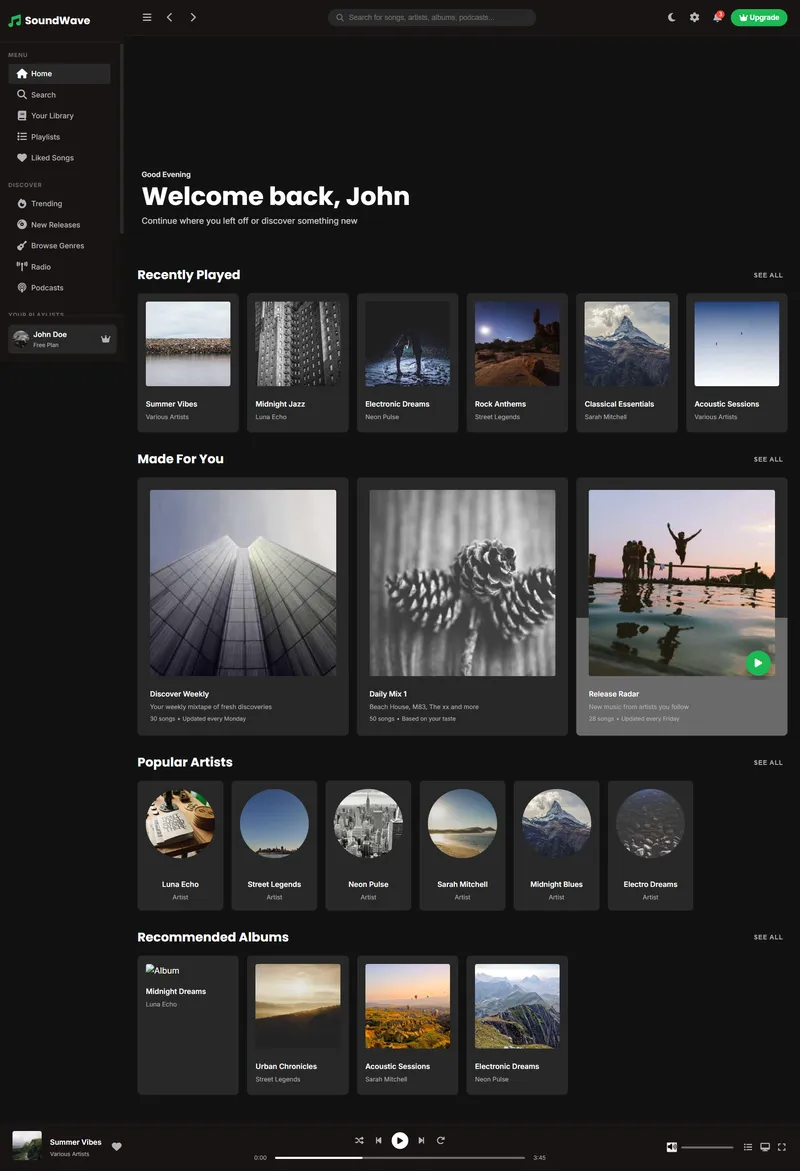 Music Streaming Preview